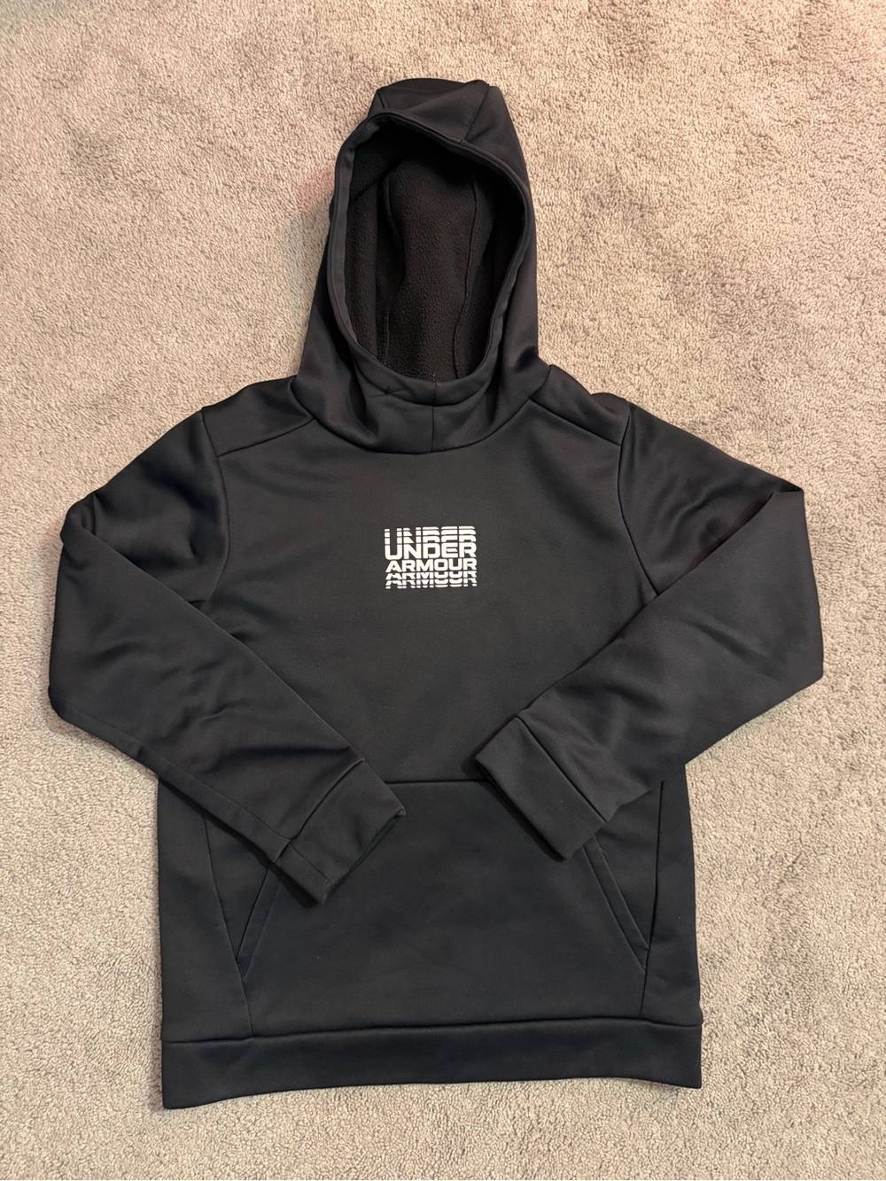 Under Armour Youth Black Hooded Pullover Sweatshirt